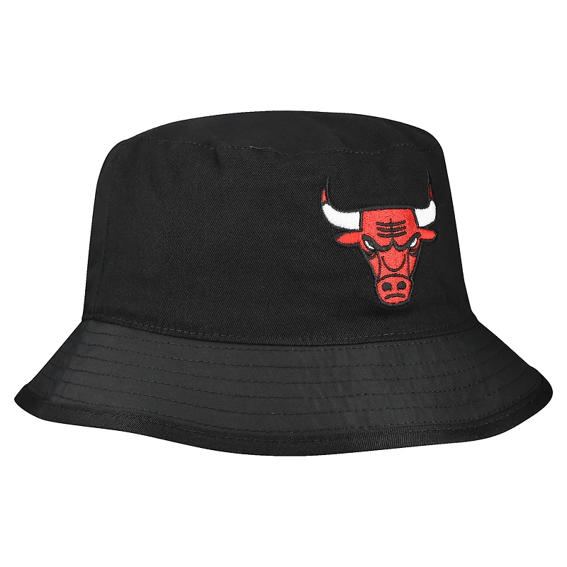 Men's New Era White Chicago Bulls Team Cheer Reversible Bucket Hat