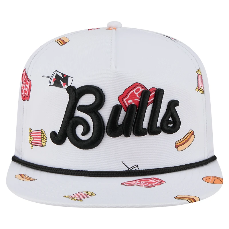 Casquette ajustable New Era blanche Chicago Bulls Team Cheer Rope 19TWENTY pour homme