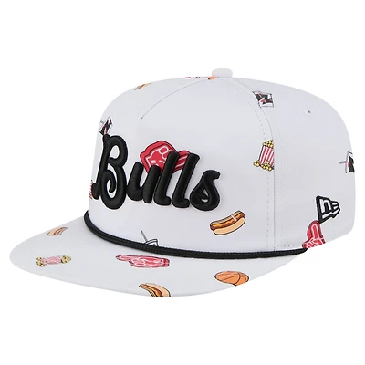 Men's New Era White Chicago Bulls Team Cheer Rope 19TWENTY Adjustable Hat