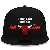 Men's New Era x Just Don Black Chicago Bulls - Team 59FIFTY Fitted Hat
