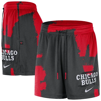 Men's Nike Black/Red Chicago Bulls Courtside Club Dri-FIT Practice Shorts