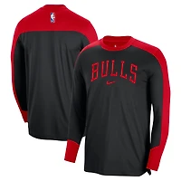 Men's Nike Black Chicago Bulls 2024/25 Authentic Pre-Game Legend Long Sleeve Shooting Shirt