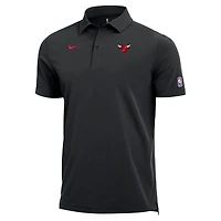 Polo d'entraîneur Nike noir Chicago Bulls 2025/26 Authentic Dri-FIT pour homme