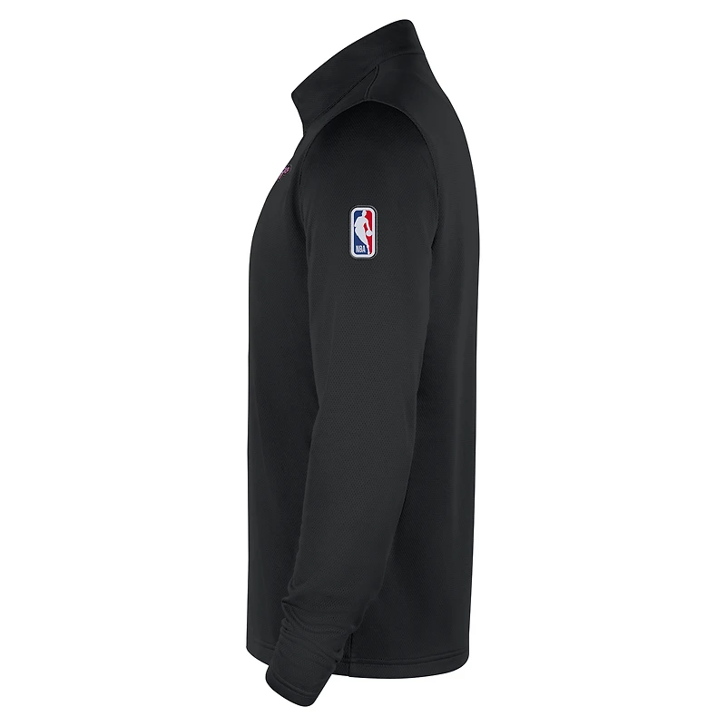 Haut Nike Chicago Bulls City Edition Remix Authentic Coaches Dri-FIT à demi-zip noir pour homme