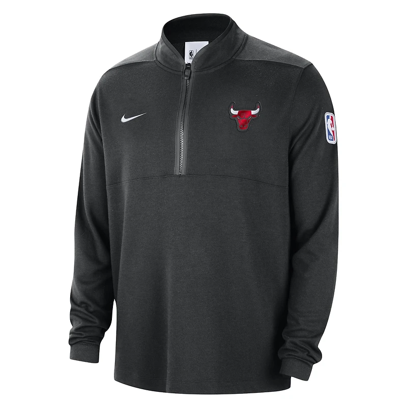 Veste à demi-zip Nike Chicago Bulls Authentic Performance pour homme, noire