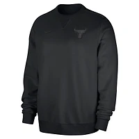 Sweat-shirt Nike noir authentique Chicago Bulls Standard Issue Travel Dri-FIT pour homme