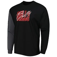Men's Nike Black Chicago Bulls Courtside Versus Flight MAX90 Long Sleeve T-Shirt
