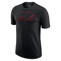 T-shirt Nike Chicago Bulls Courtside Versus Flight Max90 pour homme, noir chiné