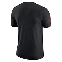 T-shirt Nike Chicago Bulls Courtside Versus Flight Max90 pour homme, noir chiné