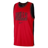 Men's Nike Red/Black Chicago Bulls Courtside Versus Force Split DNA Performance Mesh Tank Top