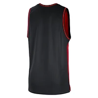 Men's Nike Red/Black Chicago Bulls Courtside Versus Force Split DNA Performance Mesh Tank Top