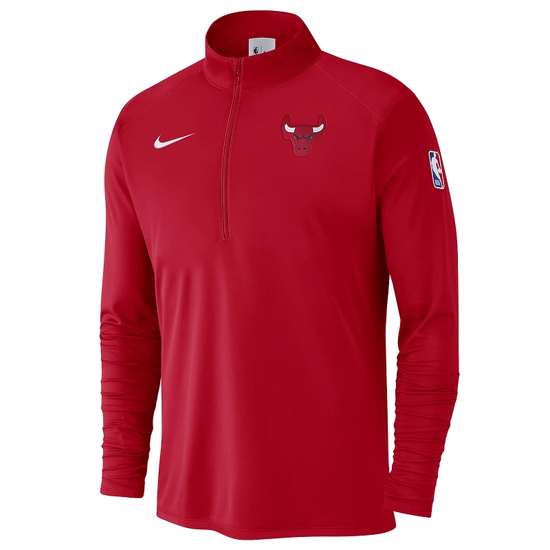 Haut Nike Courtside Performance à demi-zip pour homme Chicago Bulls 2024/25 Red