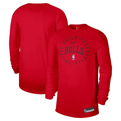 Men's Nike Red Chicago Bulls 2024/25 Legend On-Court Practice Long Sleeve T-Shirt