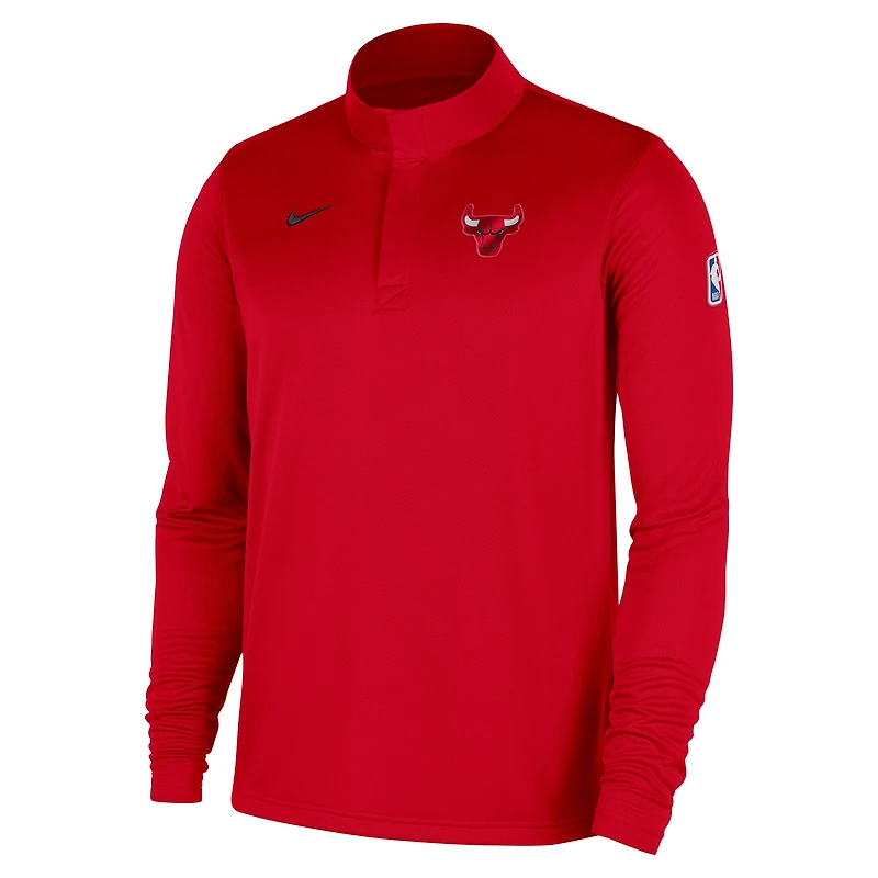 Haut Nike authentique Chicago Bulls 2025/26 pour homme, zip quart de zip, Dri-Fit