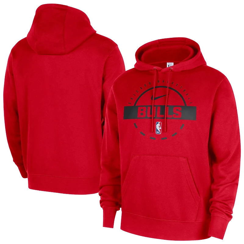 Sweat à capuche Nike rouge Chicago Bulls 2025/26 Authentic Practice Club pour homme