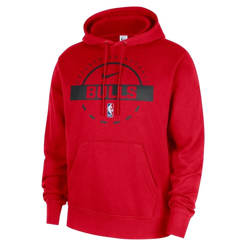 Men's Nike Red Chicago Bulls 2025/26 Authentic Practice Club Pullover Hoodie