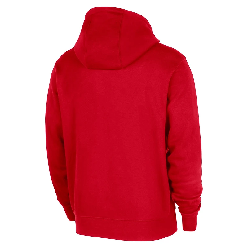Men's Nike Red Chicago Bulls 2025/26 Authentic Practice Club Pullover Hoodie
