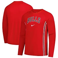 Maillot de tir Nike Red Chicago Bulls 2025/26 Authentic Pre-Game Legend Dri-FIT à manches longues pour homme
