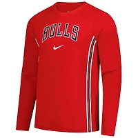 Men's Nike Red Chicago Bulls 2025/26 Authentic Pre-Game Legend Dri-FIT Long Sleeve Shooting Shirt
