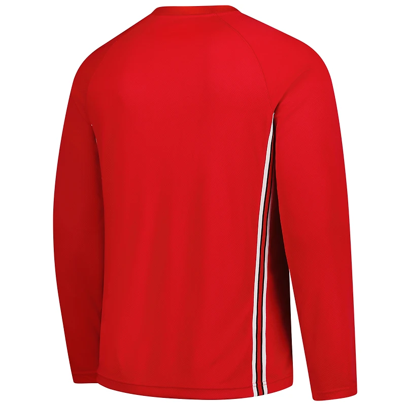 Men's Nike Red Chicago Bulls 2025/26 Authentic Pre-Game Legend Dri-FIT Long Sleeve Shooting Shirt