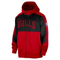 Sweat à capuche entièrement zippé Nike Red Chicago Bulls Authentic On-Court Showtime Performance pour homme