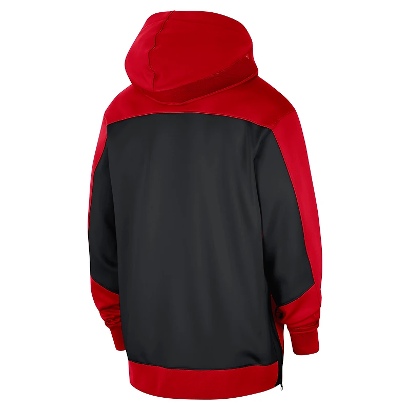 Sweat à capuche entièrement zippé Nike Red Chicago Bulls Authentic On-Court Showtime Performance pour homme