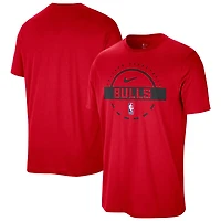 T-shirt d'entraînement authentique Nike Red Chicago Bulls pour homme
