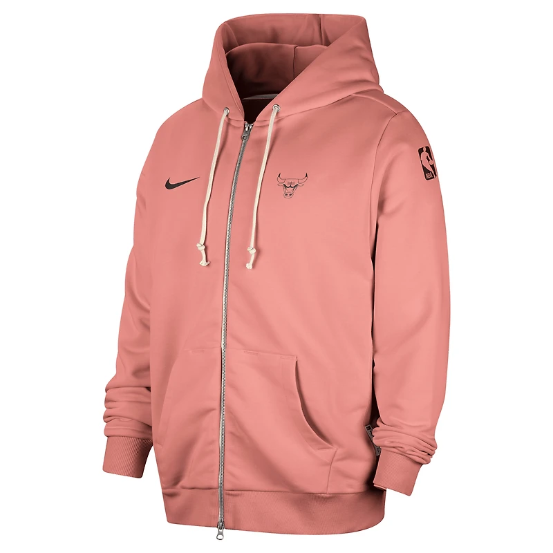 Veste à capuche entièrement zippée Nike Red Chicago Bulls Authentic Standard Issue pour homme