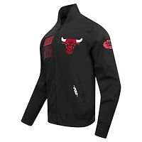 Veste zippée en sergé noir Pro Standard Chicago Bulls Area Code pour homme