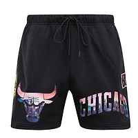 Men's Pro Standard Black Chicago Bulls City Scape Mesh Shorts