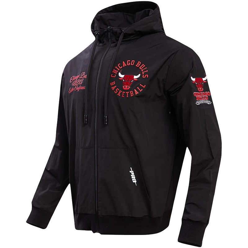 Men's Pro Standard Black Chicago Bulls Hybrid Full-Zip Hoodie