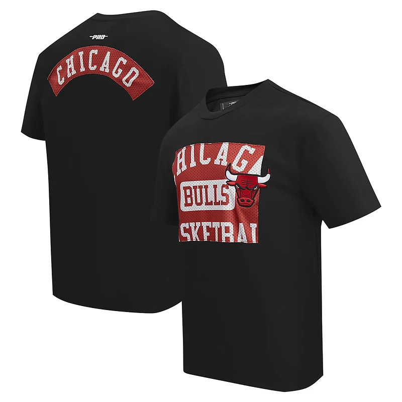T-shirt noir à épaules tombantes Pro Standard pour hommes des Chicago Bulls Made To Play