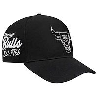 Casquette Snapback Pro Standard noire Chicago Bulls Paint the City Pinch Front pour hommes