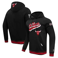 Sweat à capuche noir Pro Standard des Chicago Bulls Script Tail pour hommes
