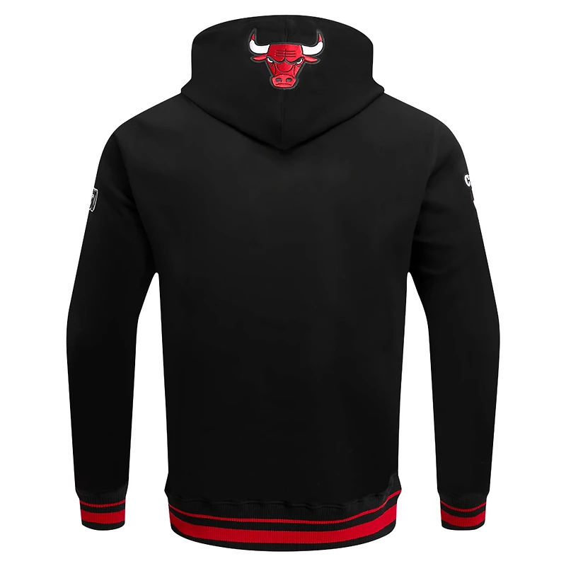 Sweat à capuche noir Pro Standard des Chicago Bulls Script Tail pour hommes