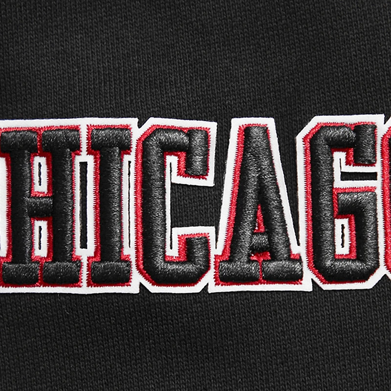 Sweat à capuche noir Pro Standard des Chicago Bulls Script Tail pour hommes