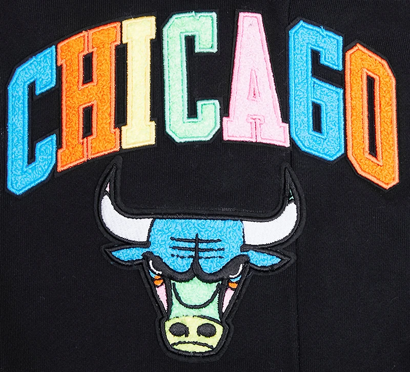 Men's Pro Standard Black Chicago Bulls Washed Neon Sweatpants