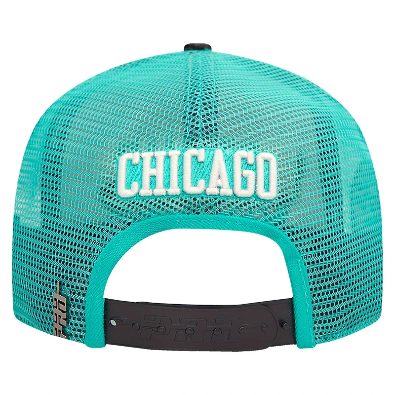 Casquette Pro Standard Chicago Bulls Visor Elite Classic Trucker Snapback crème/bleu sarcelle pour homme