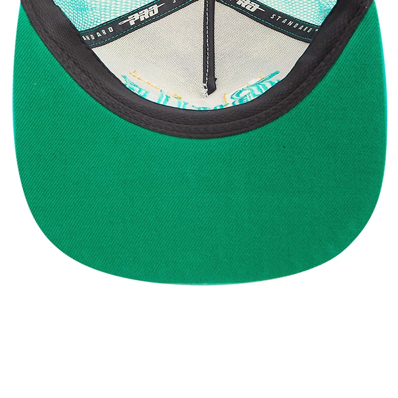 Casquette Pro Standard Chicago Bulls Visor Elite Classic Trucker Snapback crème/bleu sarcelle pour homme