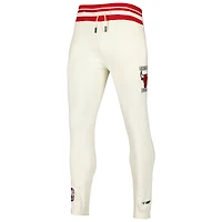 Pantalon de survêtement en molleton rétro classique Chicago Bulls Pro Standard crème pour homme