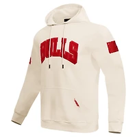 Sweat à capuche Pro Standard crème pour hommes des Chicago Bulls triple ton sur DK