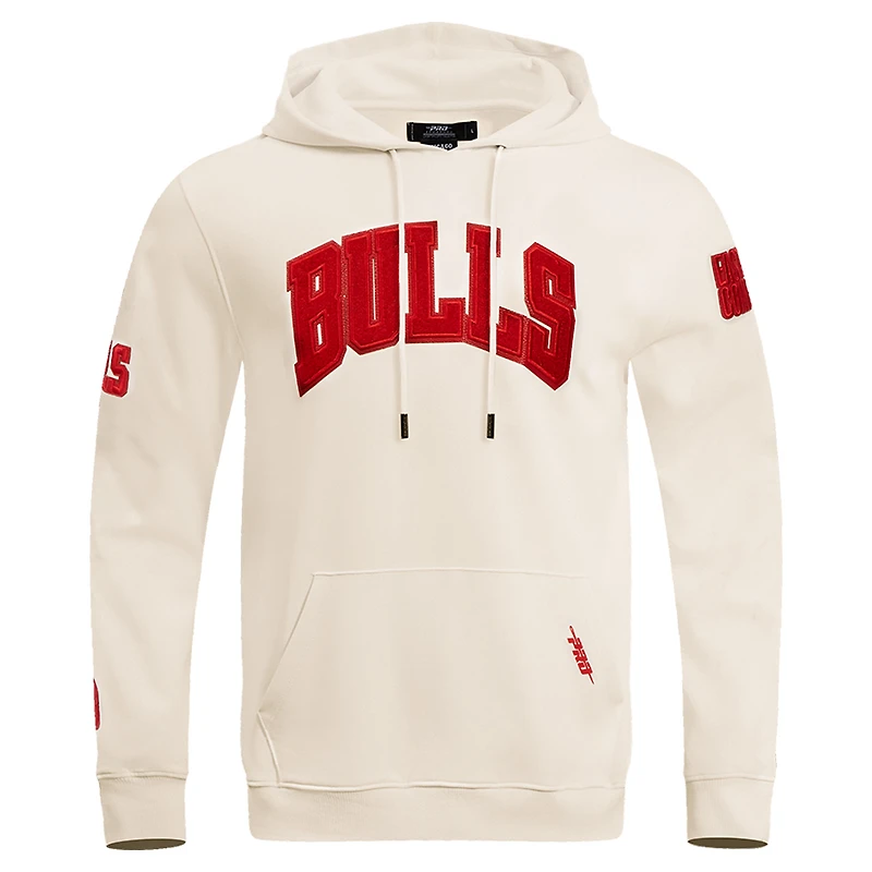 Sweat à capuche Pro Standard crème pour hommes des Chicago Bulls triple ton sur DK