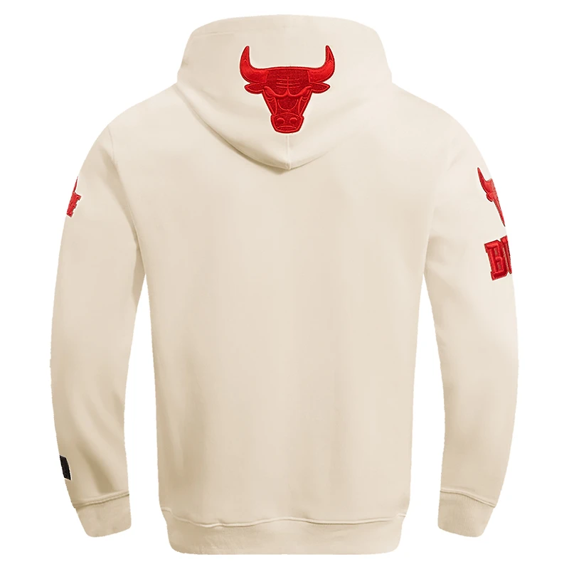 Sweat à capuche Pro Standard crème pour hommes des Chicago Bulls triple ton sur DK