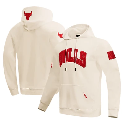 Sweat à capuche Pro Standard crème pour hommes des Chicago Bulls triple ton sur DK