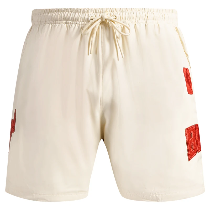 Men's Pro Standard Cream Chicago Bulls Triple Tonal Woven Shorts