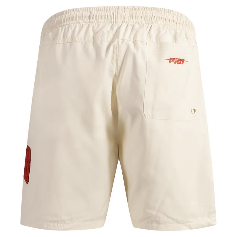 Men's Pro Standard Cream Chicago Bulls Triple Tonal Woven Shorts