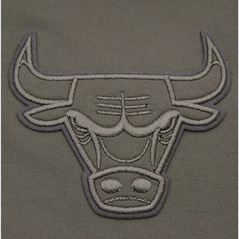 Men's Pro Standard  Gray Chicago Bulls Neutrals Short Sleeve Pullover Hoodie