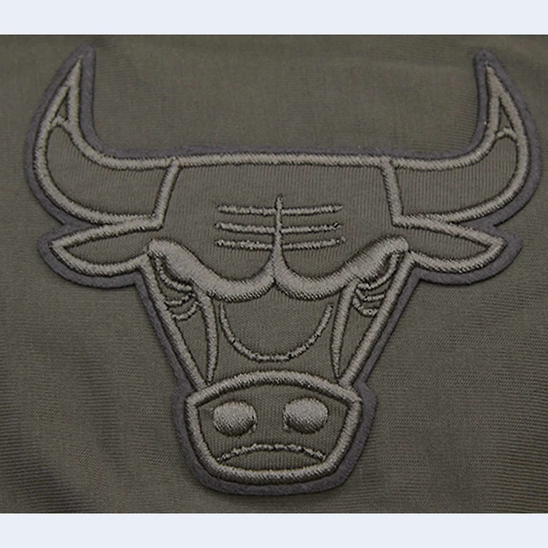 Men's Pro Standard  Gray Chicago Bulls Neutrals Short Sleeve Pullover Hoodie