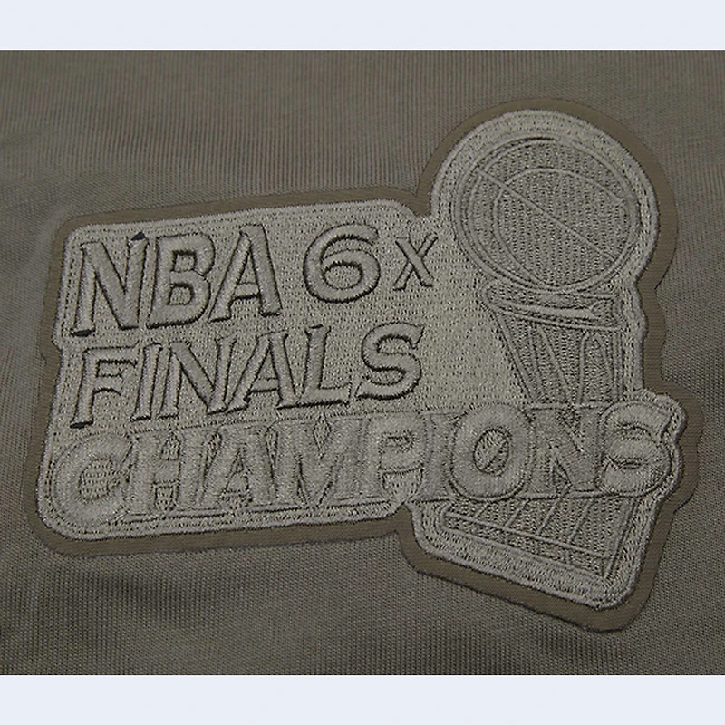 Men's Pro Standard  Gray Chicago Bulls Neutrals Short Sleeve Pullover Hoodie