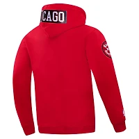 Men's Pro Standard Red Chicago Bulls Split Logo Pullover Hoodie